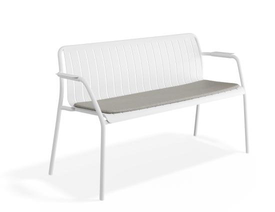 P 1 Roku Gardenbench Lightgrey White