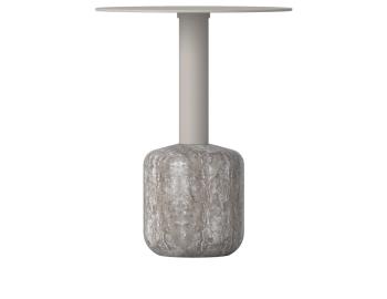 Marnie Taupe Travertine Side Table