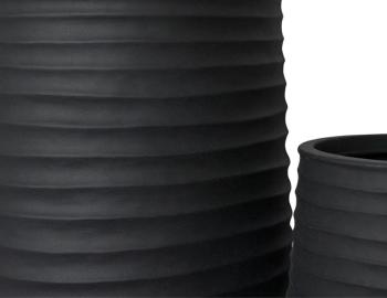 Knox Tall Black Stonelite Planter - Small or Large