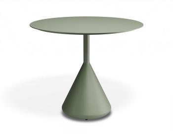 Kora Outdoor 90cm Dia Cafe Table - Matt Eucalyptus Green