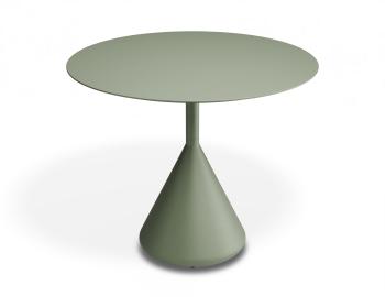 Kora Outdoor 90cm Dia Cafe Table - Matt Eucalyptus Green