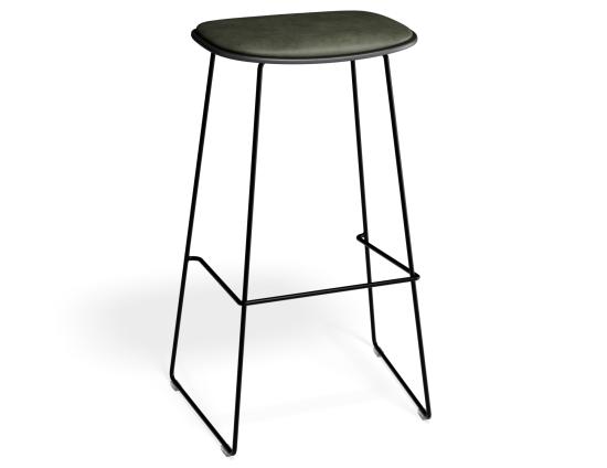 P 1 Elvav2 Barstool Padded Black Black Greenpu