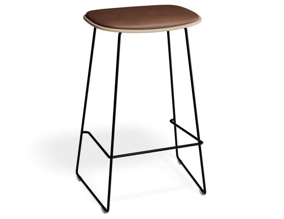P 1 Elvav2 Kitchenstool Padded Ash Black Tanpu