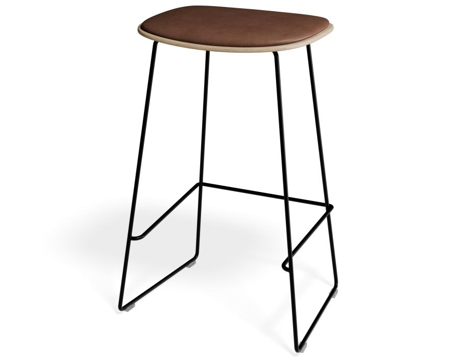 P 3 Elvav2 Kitchenstool Padded Ash Black Tanpu1