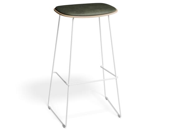P 1 Elvav2 Barstool Padded Ash White Greenpu