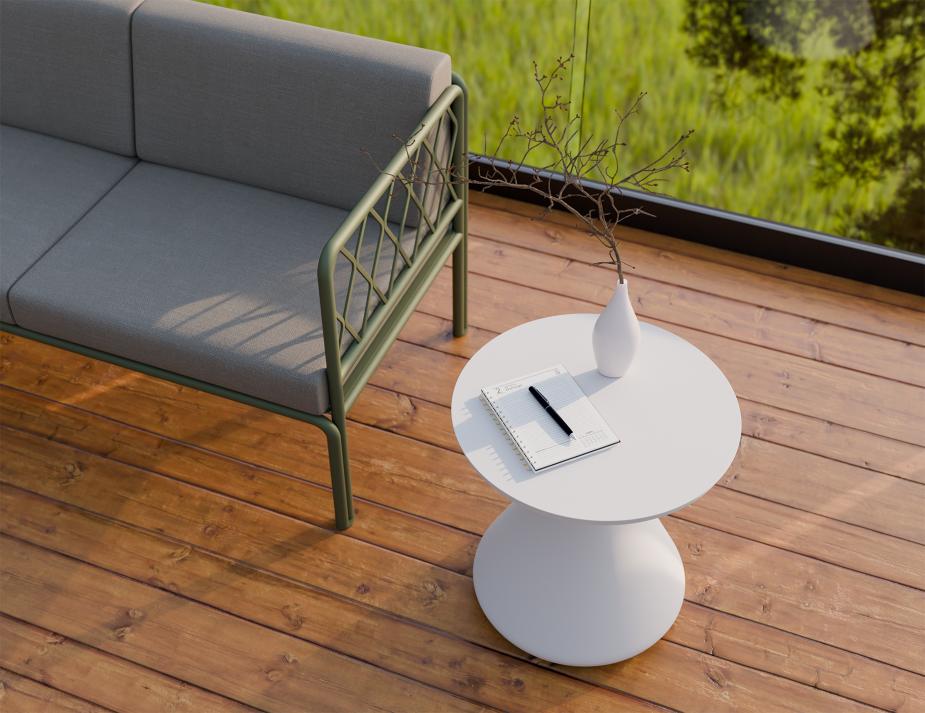 L 2 Kora Sidetable White