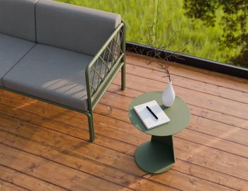 Roam Outdoor Side Table - Matt Eucalyptus Green