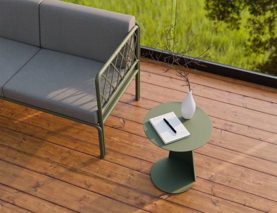Roam Outdoor Side Table - Matt Eucalyptus Green