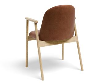 Lina Armchair - Oak Legs - Brandy PU