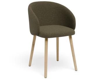 Henley Dining Chair - Wood Legs - Forest Green Fabric 