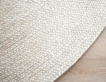 Paddington Round Wool Rug Snow