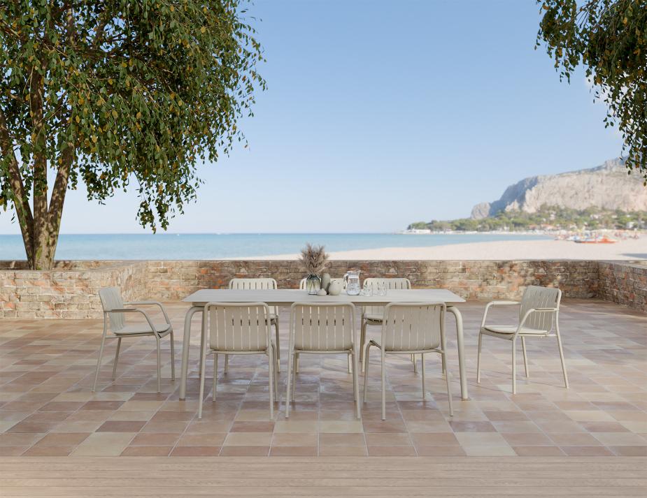 L 1 Roku Diningtable Dune 220 Chairs Pad Latte Husk Residential