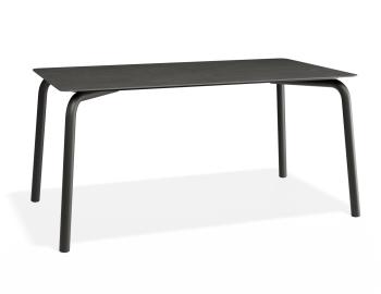 Roku Outdoor Ceramic Dining Table 160cm - Matte Charcoal