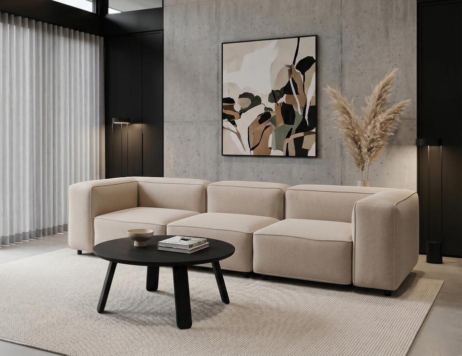 Mateo Round Black Coffee Table