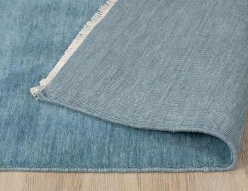 Diva Handloom Knotted Wool Rug Sky Blue