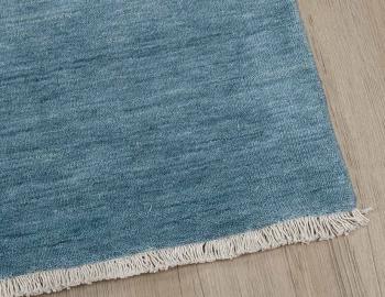 Diva Handloom Knotted Wool Rug Sky Blue