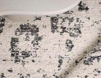 Kasbah Handwoven Wool Rug Black White