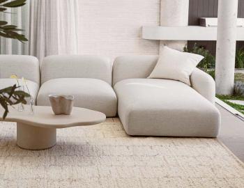 Kasbah Handwoven Wool Rug Ivory Beige