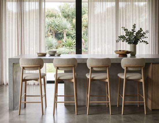 Oskar Fabric Counter Stool