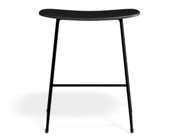 Elva Low Stool - Black Wood - Black Frame