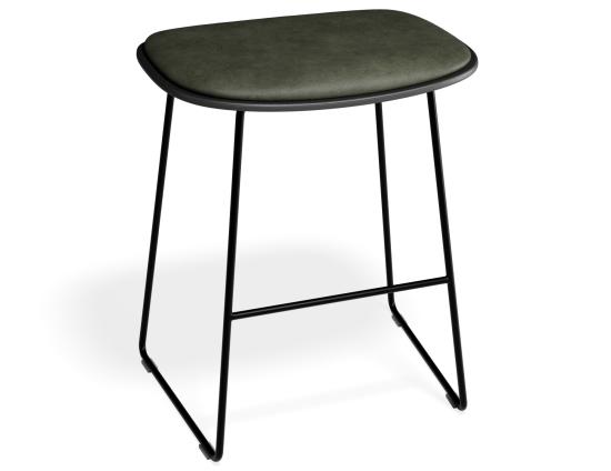 P 2 Elva Lowstool Padded Black Black Greenpuw