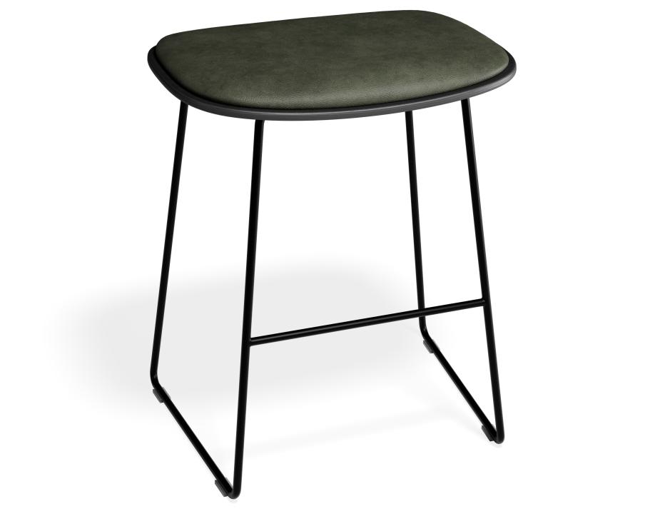 P 2 Elva Lowstool Padded Black Black Greenpuw