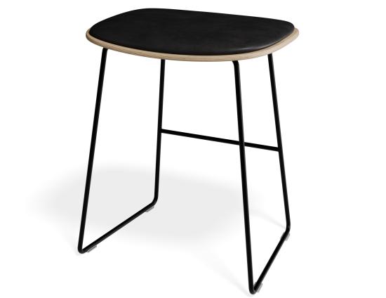 P 3 Elva Lowstool Padded Ash Black Blackpu
