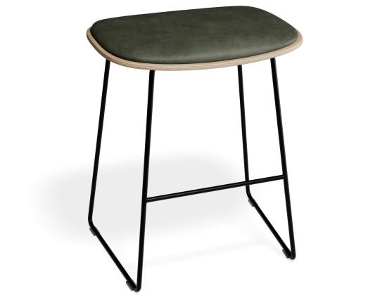 P 2 Elva Lowstool Padded Ash Black Greenpu