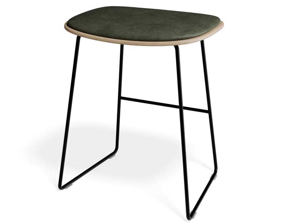 P 3 Elva Lowstool Padded Ash Black Greenpu