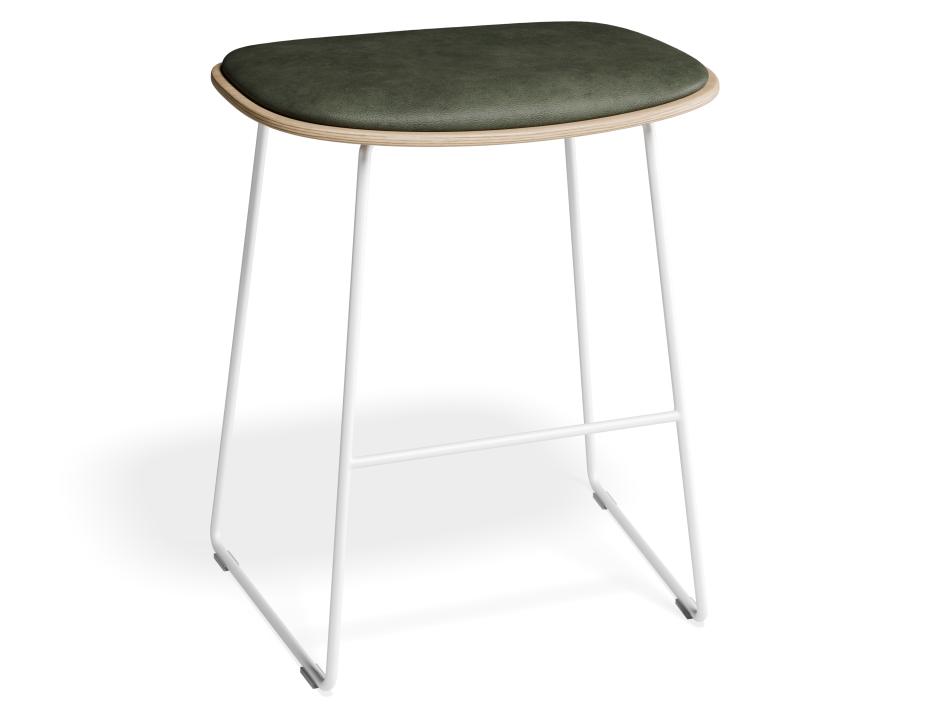 P 1 Elva Lowstool Padded Ash White Greenpu