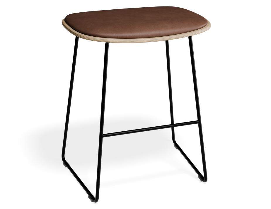 P 1 Elva Lowstool Padded Ash Black Tanpu
