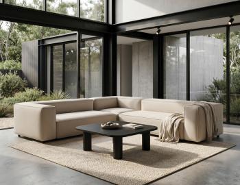 Nolia Modular Sofa Corner - Beige Fabric