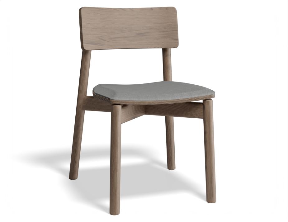 P 1 Andi Chair Pad Walnut Lightgreyfabric