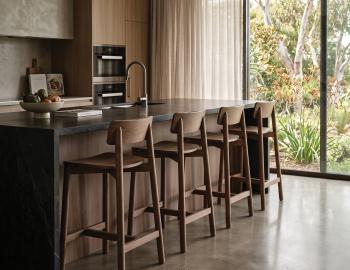 Andi Wooden Bar Stool Autumn Walnut