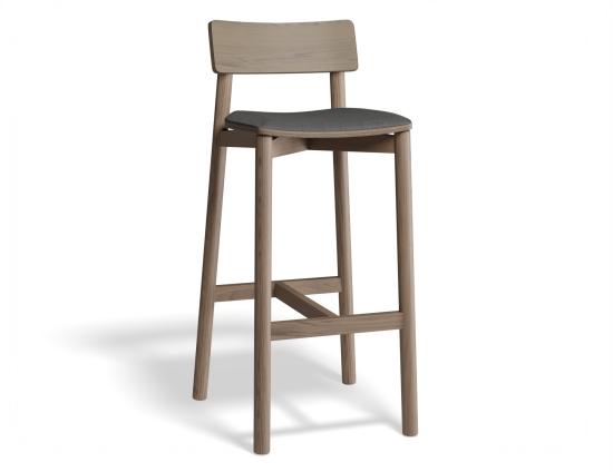 P 1 Andi Barstool Pad Walnut Charcoalfabric