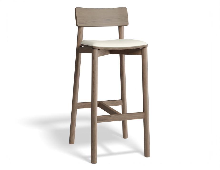 P 1 Andi Barstool Pad Walnut Whitepu