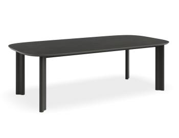 Vela Outdoor Ceramic Dining Table 240cm - Matte Charcoal