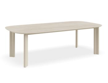 Vela Outdoor Ceramic Dining Table 240cm - Matte Latte