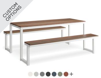 Integral Outdoor Dining Setting - Solid Spotted Gum