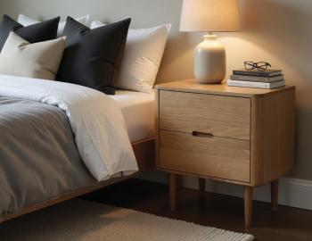 Johnson Solid Oak Bedside Table 