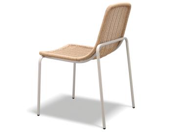 Cenote Outdoor Dining Chair Natural Rattan with Latte Base
