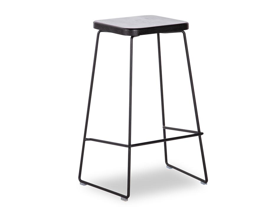 Hugo_stool__square_black_seat_wtih_black_frame_68cm