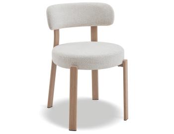 Nodus Dining Chair - Oak Metal Frame - Grey Fabric 