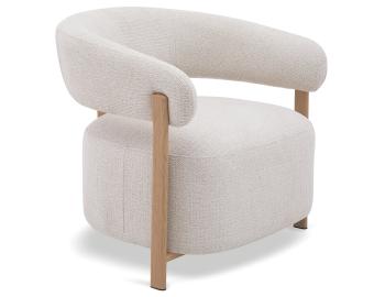 Nodus Lounge Chair - Oak Metal Frame - Grey Fabric 