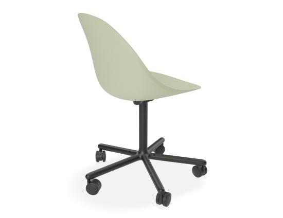 Green Swivel Castor Pebble Back