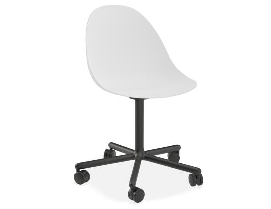 White Swivel Castor Pebble Main