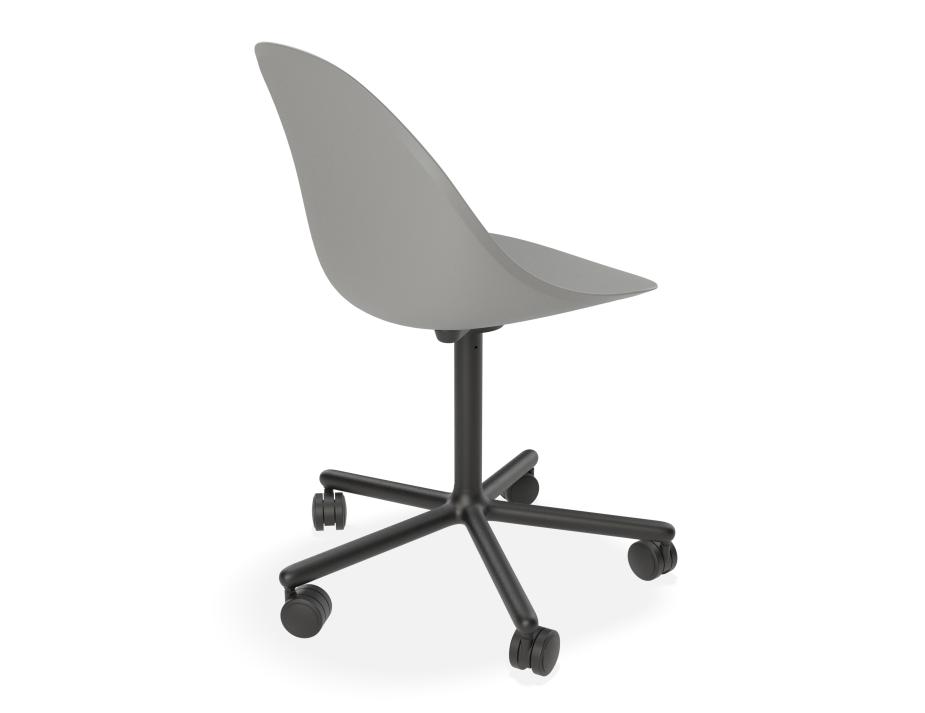 Grey Swivel Castor Pebble Back