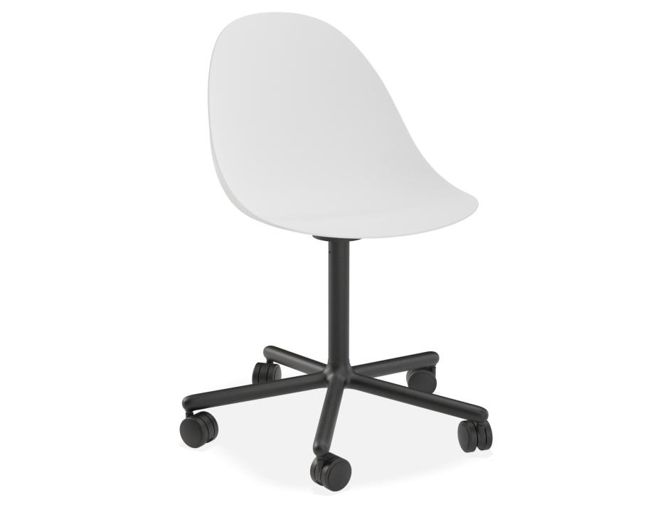 White Swivel Castor Pebble Main
