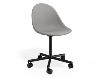 Pebble Fabric Swivel Chair with Castors
