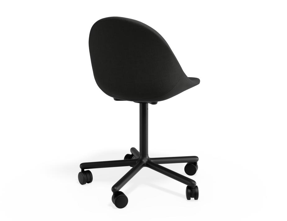 P 2 Pebble Chair Stormgreyfabricseat Swivelcastors